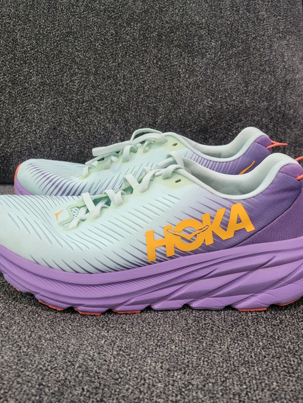 Hoka One One Rincon 3 Womens 8B Running Shoes Blue Glass Chalk Violet - Picture 4 of 8